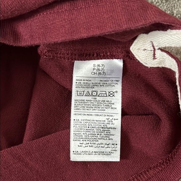 Old Navy Boys Striped Hooded Long Sleeve Shirts - Picture 4 of 4